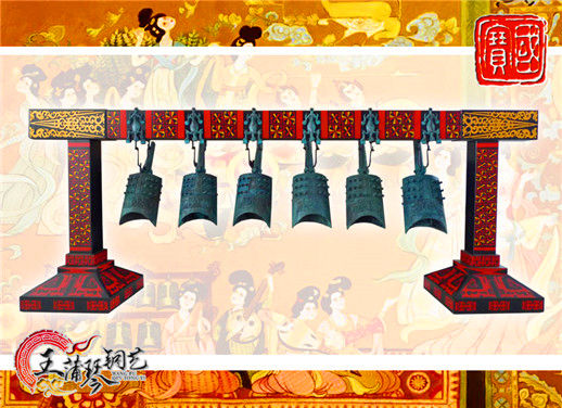 6件套仿古編鐘，小型特色樂器，民樂混音配套